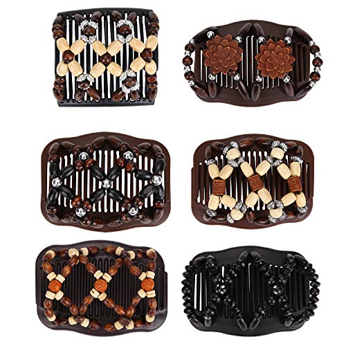 Ulikey 6 Pcs Estirar Combs Magic Hair Clips, Moda Mágica Peine, Pinzas de Pelo Elástica Mágica, para Mujer y Niñas