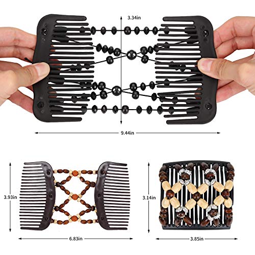 Ulikey 6 Pcs Estirar Combs Magic Hair Clips, Moda Mágica Peine, Pinzas de Pelo Elástica Mágica, para Mujer y Niñas