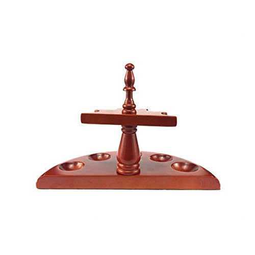 ULTNICE Semicírculo de madera desmontable Tobacco Smoking Pipe Stand Rack Holder 5 Tuberías (Tuberías no incluidas)