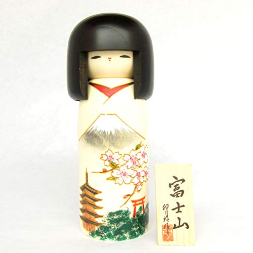 Usaburo Sosaku Kokeshi Muñeca Fujiyama Hecho en Japón