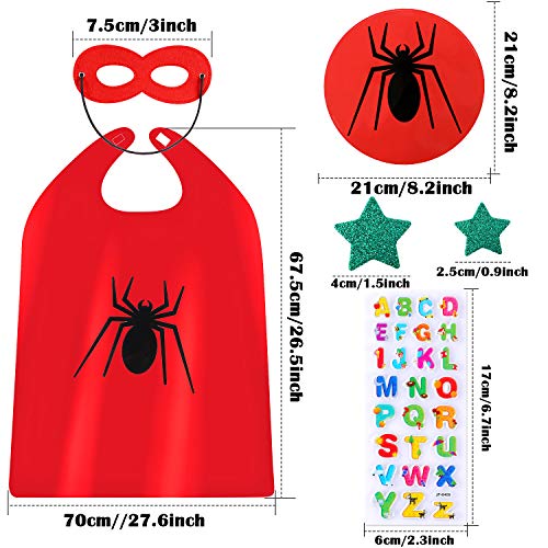 vamei Capas de Superhéroe para Niños Capa y Máscaras de Superhéroe Halloween Disfraz Ideas Kit de Valor de Cosplay de Diseño de Fiesta de Cumpleaños de Navidad - Juguetes para Niños y Niñas