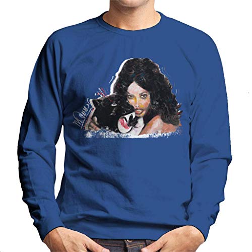 VINTRO La Camiseta de Naomi Campbell Panther Masculino Original Portrait por Sidney Maurer (Azul Real,S)