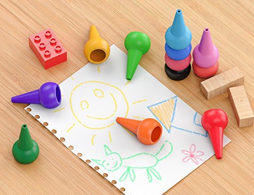 WATSABRO Crayones para niños pequeños, 12 Colores Pintura Crayones con Agarre de Palma para bebés Crayones Pintura Lavable para Dedos Crayones no tóxicos, niños, niños, niños y niñas