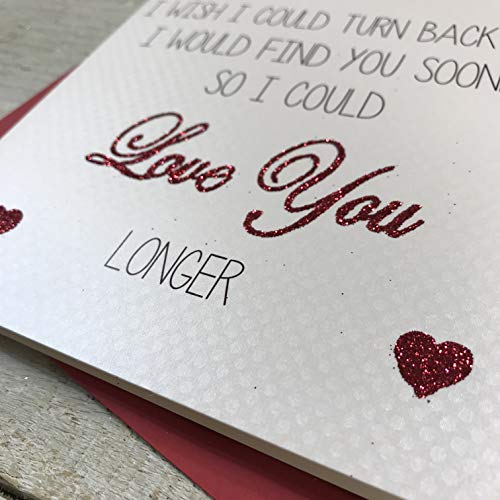 White Cotton Cards Blanco Tarjetas de algodón Rango de LS2 Love Stories I Wish I Could Turn Back Time, ya se podría Encontrar Usted Antes de Forma I Love You Me 'Hecha A Mano Tarjeta