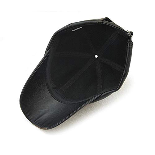 Wiemoon Hombres Gorras Gorra de Béisbol PU Deporte Al Aire Libre Hombres Sombreros Café Ligero 56-60 CM