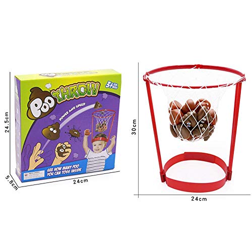 winnerruby Head Hoop Basketball Party Game para niños y Adultos Hilarante Crazy Funny Poop Emoji Throw Games Lanzar Juguetes de Caca para Padres e Hijos Deportes Fiesta Entretenimiento