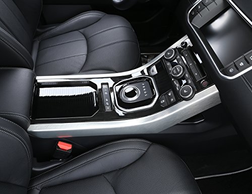 Yiwang Noir foncé Bois de frêne réflexion ABS Console Centrale Gear Panneau Chrome décoratifs Coque