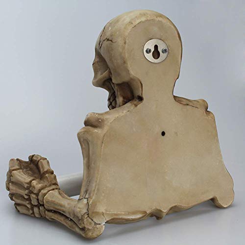 1 unid esqueleto rollo de papel higiénico montado en la pared soporte de toalla de papel esqueleto retro cráneo rollo titular fantasma festival baño almacenamiento artefacto