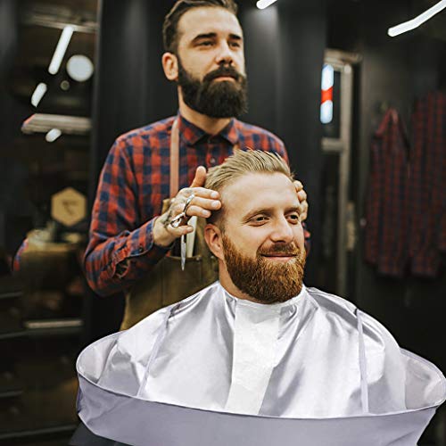 2 piezas Capa de Peluquería y Babero Barba, Capa Cortar el Cabello Adultos / Niños, Delantal Afeitar y Recortar con 2 Ventosas