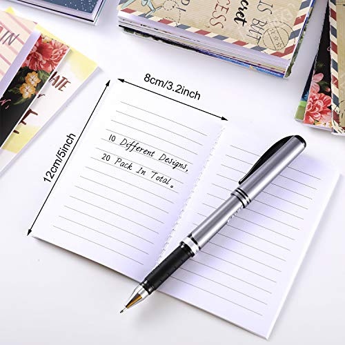 20 Piezas de Cuadernos Inspiradores Florales Pequeñas Libretas de Bolsillo Mini Cuaderno de Diario de Motivación Lindo Cuaderno Inspirador Positivo para Oficina Escuela Hogar Viaje, 10 Estilos