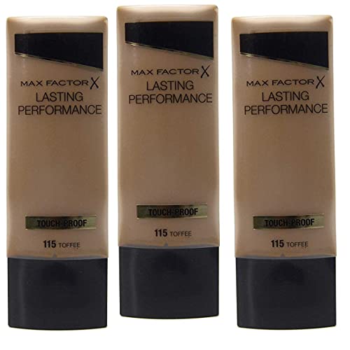 3 x Max Factor Lasting Performance Touch Proof Foundation 35ml - 115 Toffee