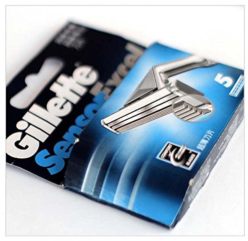 30 cuchillas Gillette Sensor Excel Cuchillas de afeitar de repuesto (5 cuchillas x 6 unidades)