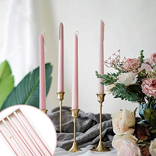 4 velas cónicas de 25 cm, velas de colores para cena, velas largas, velas cónicas, velas perfumadas de rosas, regalos para mujeres, velas para el hogar, rosas para bodas, fiestas, día de la madre