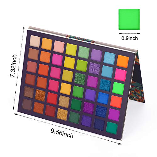 48 colores Exotic Flavors Paleta de sombras de ojos Lujosa mezcla de purpurina Brillo Sombra de ojos mate Fácil de colorear Maquillaje metálico ahumado Nacarado Multi-Color Sombra de ojos en polvo