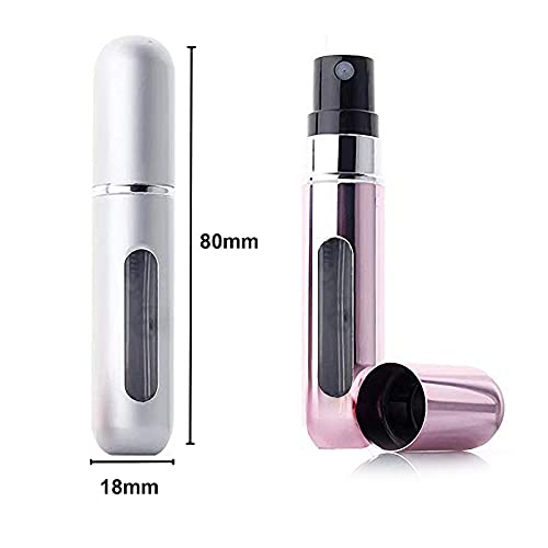 4pcs 5 ml atomizador de perfume de botella vacío pulverizador del perfume de atomizadores recargable dosificador de perfume spray frasco para viaje viajes aéreos o salidas nocturnas