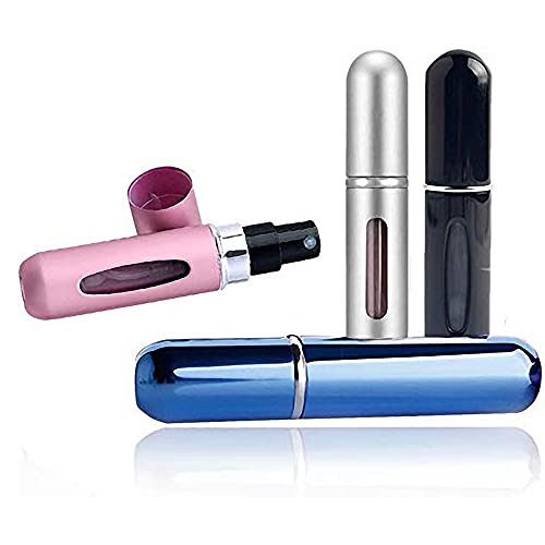 4pcs 5 ml atomizador de perfume de botella vacío pulverizador del perfume de atomizadores recargable dosificador de perfume spray frasco para viaje viajes aéreos o salidas nocturnas