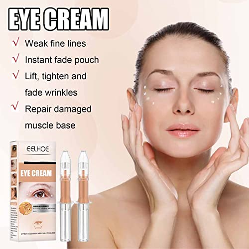 5Pcs 2 Mins No-Puffy Perfecting Eye Cream,Eye Bags Quickly Removal Cream,lifting Firming Eye Cream,Reduce Dark Circles Puffiness Wrinkles Magic Anti Aging Eye Gel,Puffiness Eye Boost Serum Hydrating 