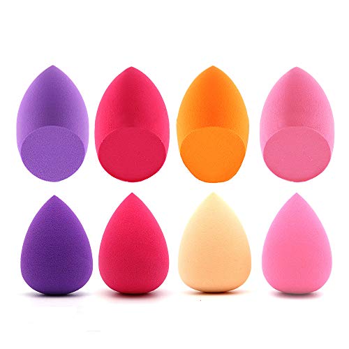 [8-Pack] SutMsh Beauty Makeup Sponge Blender Set, Latex-Free Vegan Dual for Liquid Foundation/Powder/Cream, Soft Multi-Purpose Cosmetic Applicator Puff for Effortless Blending Contouring