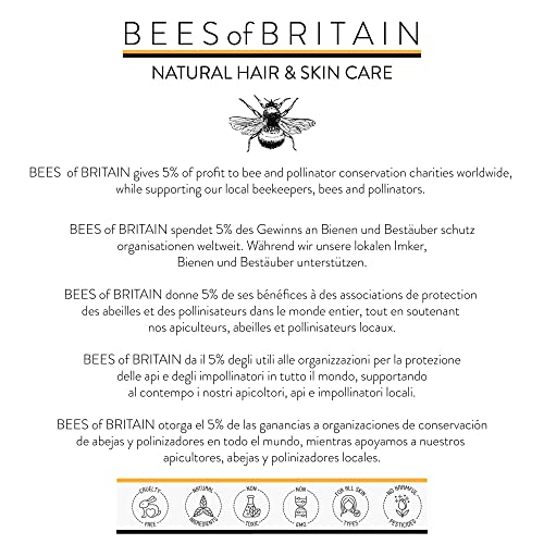 99% Natural CREMA HIDRATANTE FACIAL - MIEL & LAVANDA - 100 g BEES OF BRITAIN. Crema Para Pieles Sensibles pH 5.5, no Irritante. Donamos el 5% de Ganancias Para Ayudar a Salvar Abejas y Polinizadores.