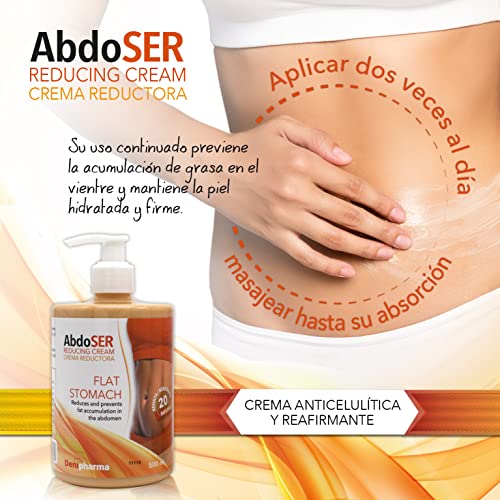 ABDOSER CREMA REDUCTORA - Revolucionaria crema reductora 500 ml - Reduce y previene la acumulación de grasa en el abdomen - *Mejor crema reductora abdominal 2022* - Resultados en 20 dias