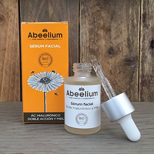 Abeelium | Sérum Facial con Ácido Hialurónico, Vitamina C y Miel | Cosmética Natural y Ecológica | Cosmética con Miel | Sérum Reafirmante y Rejuvenecedor – Hecho en España – 30 ml