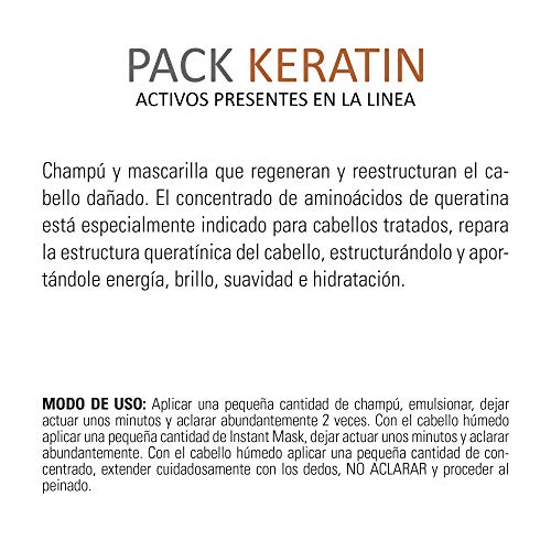 abril et nature - Pack Regalo Tratamiento KERATIN Reparador - Incluye Mascarilla Pelo, Sérum Pelo y Champú Keratina - Tratamiento con Champú Reparador Profesional