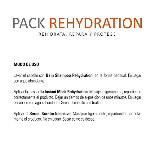 abril et nature - Pack Regalo Tratamiento Profesional para Cabello Seco REHYDRATION - Incluye Mascarilla Pelo, Sérum Pelo y Champú Hidratante - Tratamiento Hidratante Cabello Peluquería