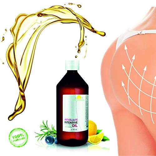 Aceite anticelulítico (500 ml) Triple acción: drenante, quemagrasas y reafirmante. Con aceites esenciales. Penetra 6 veces mejor que una crema anti celulitis