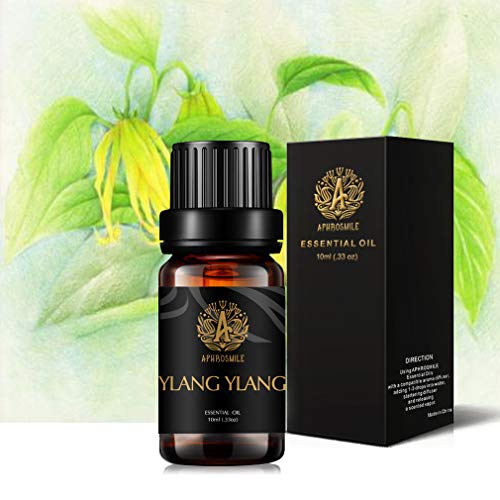 Aceite esencial de aromaterapia Ylang Ylang, 100% del aroma del aceite esencial de la citronela pura para el difusor, Grado Terapéutico Ylang Ylang Aromaterapia Aceite esencial Fragancia 0,33 oz-10ml