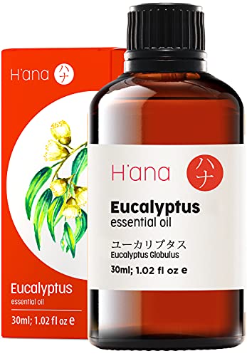 Aceite esencial de eucalipto de Hana - Limpia los problemas respiratorios y alivia los dolores de cabeza - 100 aceite de eucalipto puro de grado terapéutico para aromaterapia y uso tópico - 30 ml