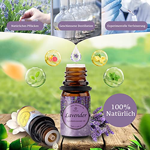 Aceites Esenciales para Humidificador, OUKZON 20x5ml 100% Natural Puro Set de Regalo de Aceite Perfumado para Difusor Aroma, Aromaterapia, SPA, Masaje - Lavanda, Ylang Ylang, Limón, Menta, etc