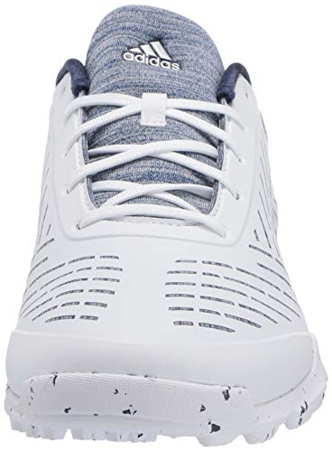 adidas Women's W Adipure Sport 2.0 Golf Shoe, FTWR White/Silver Metallic/Tech Indigo, 10 Medium US