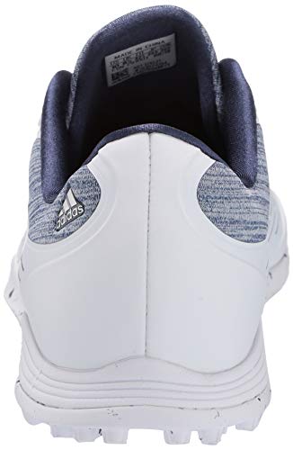 adidas Women's W Adipure Sport 2.0 Golf Shoe, FTWR White/Silver Metallic/Tech Indigo, 10 Medium US