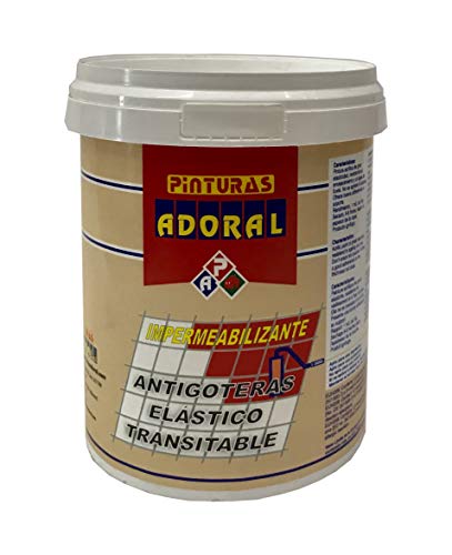 ADORAL - Pintura Tela Asfáltica Impermeabilizante - Transitable - Terrazas y Fachadas 750 ml (Rojo Inglés)