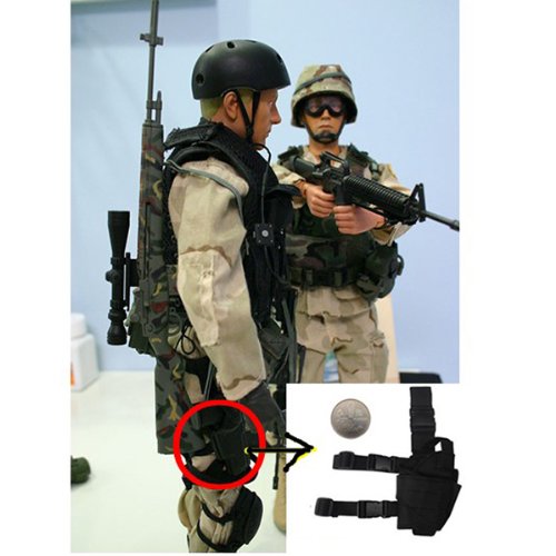 AGPTEK Funda de Pistola Táctica Ligero y Durable Tamano Compatible con la Mayoría de Pistolas Marcadas para Deporte al Aire Libre Airsoft, Caza, Paintball