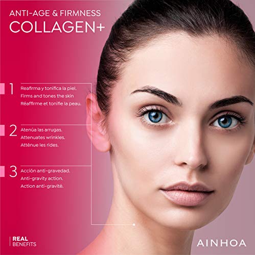 AINHOA Cosmetics - COLLAGEN+ Crema Cuello y Escote 50 ml - Tratamiento Facial Antiedad, Reafirmante, Hidratante y Antiarrugas con Colágeno marino para Mujer - Día/Noche- Calidad Profesional