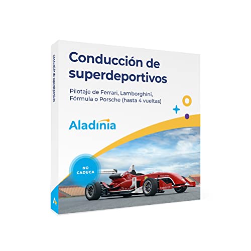 ALADINIA Conducción de superdeportivos. Pack experiencias de conducción Extrema en Circuito o Carretera. Cofre Regalo de Actividades Originales. Sin Caducidad, Cambios Gratis e Ilimitados