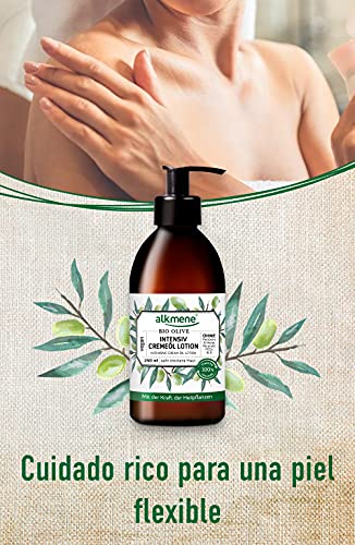 alkmene loción corporal de aceite de oliva bio - Crema corporal hidratante - especial para piel seca - sin siliconas, parabenos ni PEGs, SLS y SLES (2x 250 ml)