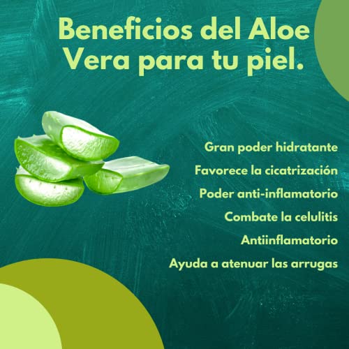 Aloe Vera 99% Kefus 5 Litros | Cosmética Vegana y No Testada En Animales | Propiedades Hidratantes Nutritivas y Protectoras