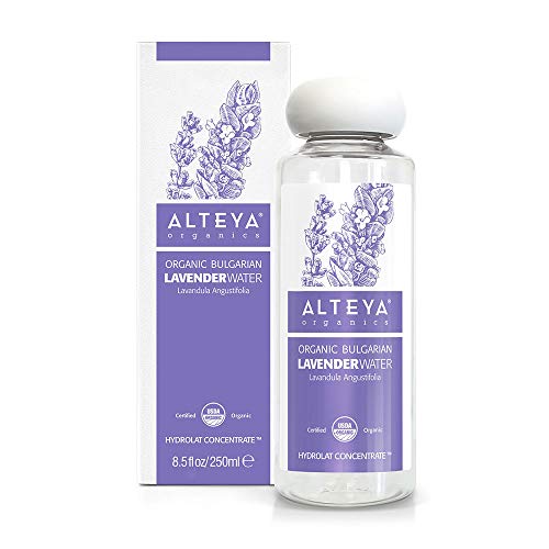 Alteya Organic agua floral de lavanda – 250ml – antiséptico y antiinflamatorio - producto orgánico con certificado USDA, destilado al vapor de flores de lavandula angustifolia búlgara y vendido por el propio cultivador y destilador Alteya Organics