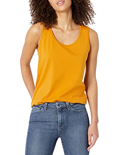 Amazon Essentials 2-Pack Classic Fit 100% Cotton Sleeveless Tank Top Camisa, Naranja Coral/Amarillo Dorado, XL