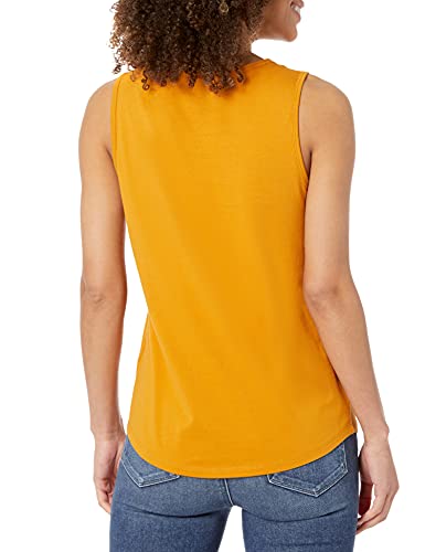 Amazon Essentials 2-Pack Classic Fit 100% Cotton Sleeveless Tank Top Camisa, Naranja Coral/Amarillo Dorado, XL