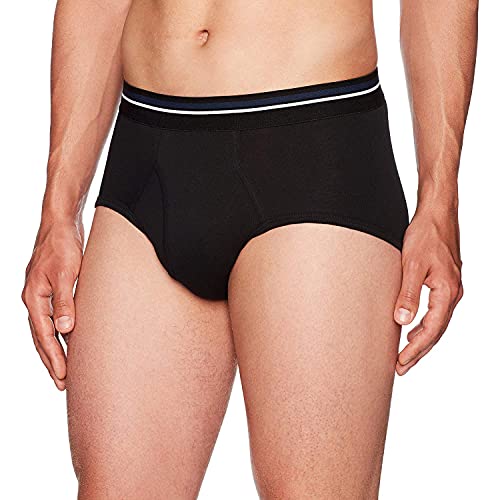 Amazon Essentials 7-Pack Tag-Free Briefs Braguita, Negro (Black/Heather Grey), Small