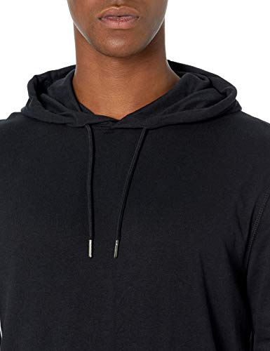 Amazon Essentials Lightweight Jersey Pullover Hoodie Fashion, Negro, L