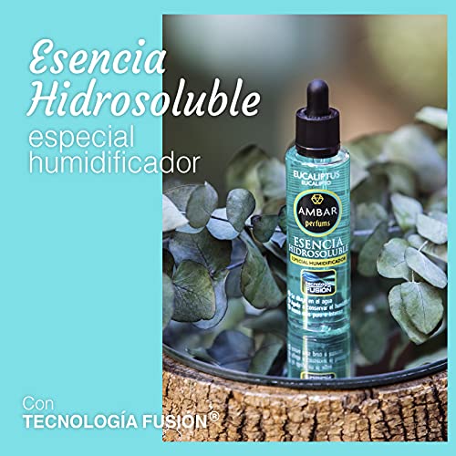 Ambar Perfums Esencias Hidrosolubles, bienestar natural. Tecnología Fusión para Humidificador. Tamaño XL, Pack 5 uds de 50 ml