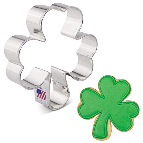 Ann Clark Cookie Cutters Cortador de galletas de trébol irlandés, 9,5 cm