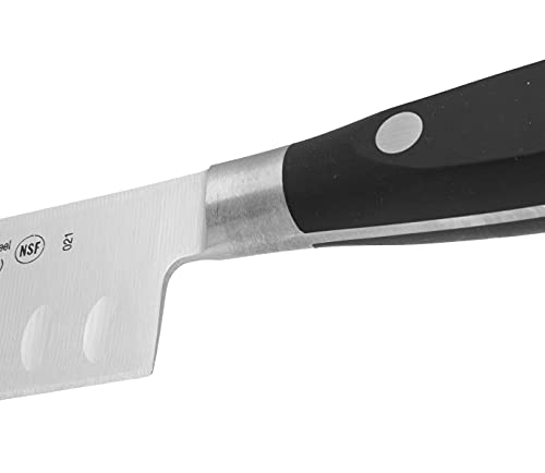 Arcos Serie Riviera, Cuchillo Santoku Cuchillo Asiático, Hoja de Acero Inoxidable Forjado Nitrum 140 mm, Mango de Polyoxymethylene, POM Color Negro