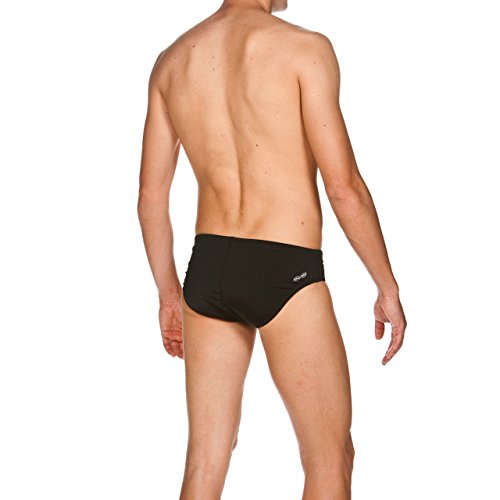 ARENA M Brief Bañador Slip Hombre Solid, Black-White, 95