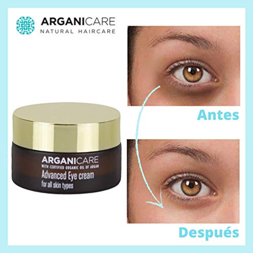 Arganicare Skincare Advanced Eye Cream - Crema Contorno de Ojos. Todo Tipo de Pieles - Reduce Bolsas, Ojeras y Arrugas Con Aceite de Argán - 30 ml