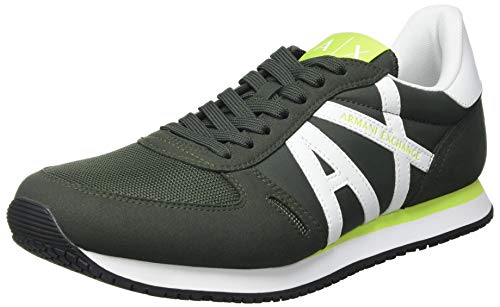 Armani Exchange Rio Retro Running, Zapatillas Hombre, Fango Off White, 45 EU